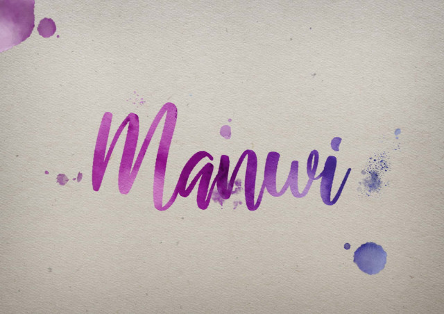 Free photo of Manwi Watercolor Name DP