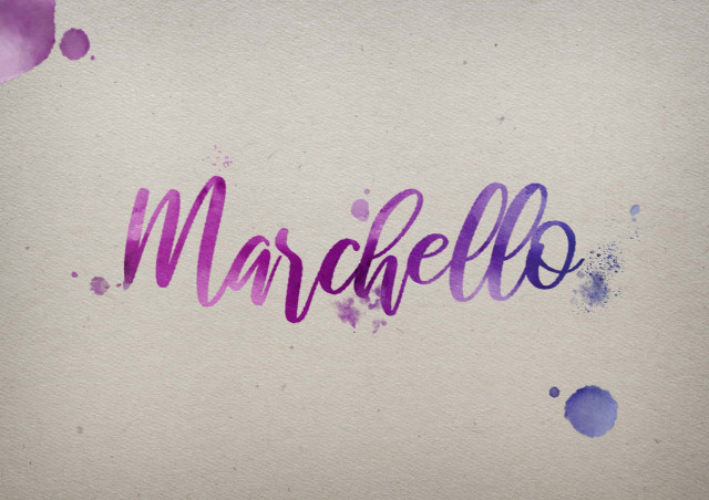 Free photo of Marchello Watercolor Name DP