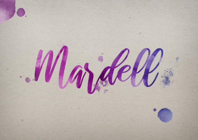 Free photo of Mardell Watercolor Name DP