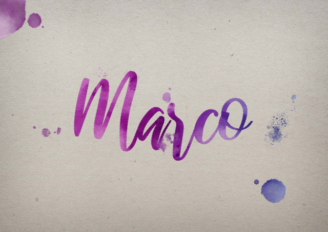 Free photo of Marco Watercolor Name DP