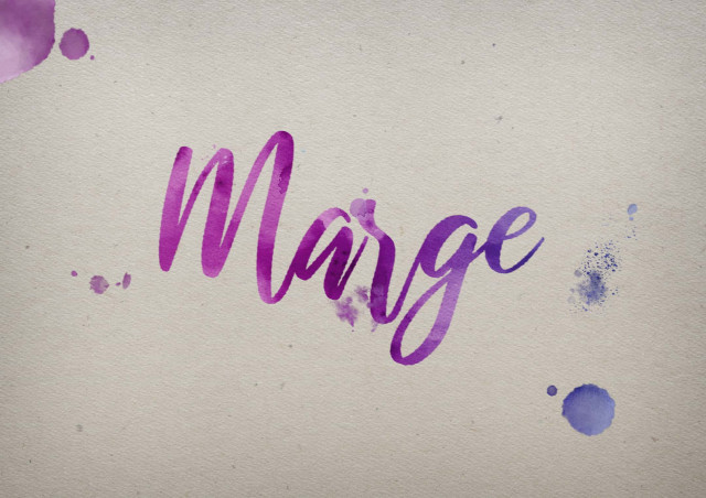 Free photo of Marge Watercolor Name DP