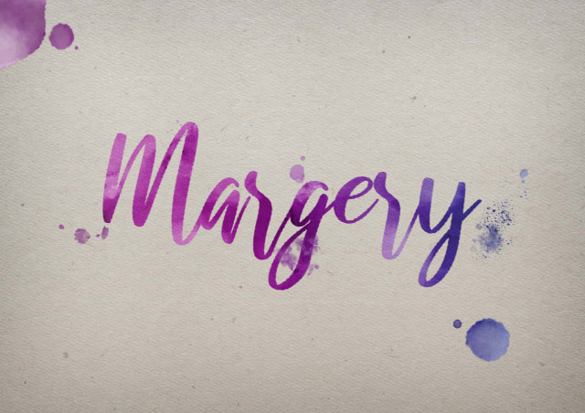 Free photo of Margery Watercolor Name DP