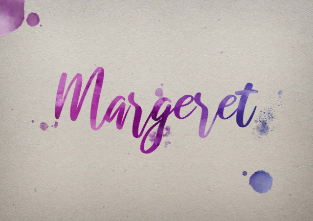 Free photo of Margeret Watercolor Name DP