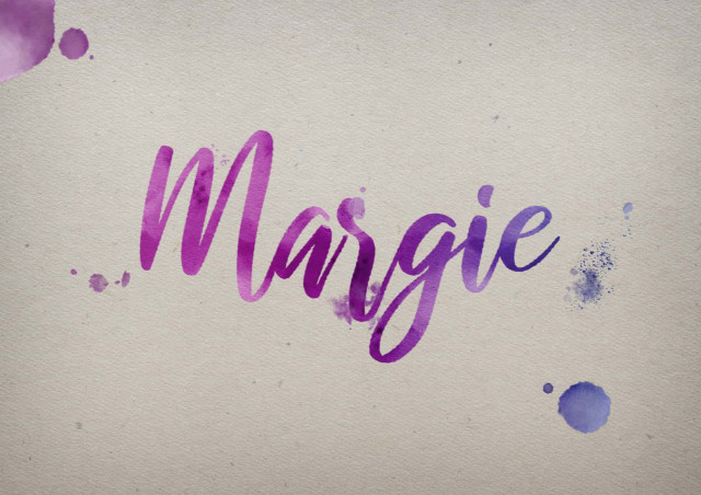 Free photo of Margie Watercolor Name DP