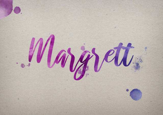 Free photo of Margrett Watercolor Name DP