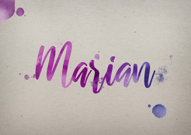 Free photo of Marian Watercolor Name DP