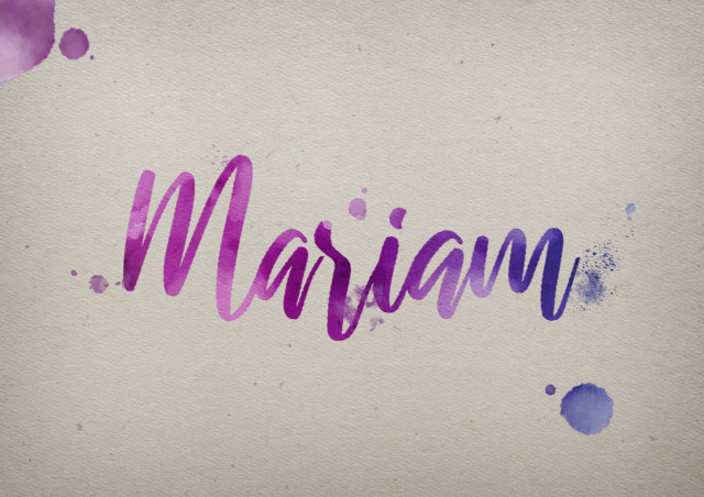 Free photo of Mariam Watercolor Name DP