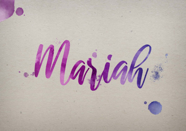 Free photo of Mariah Watercolor Name DP