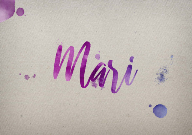 Free photo of Mari Watercolor Name DP