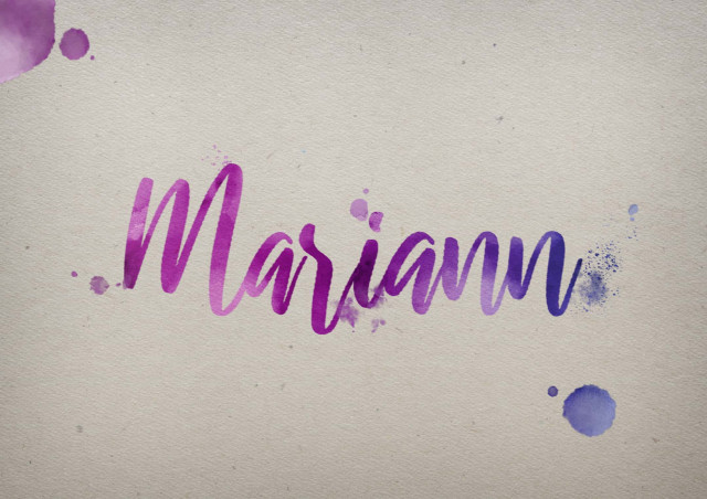 Free photo of Mariann Watercolor Name DP