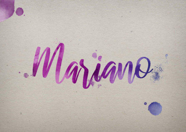 Free photo of Mariano Watercolor Name DP
