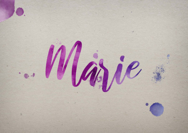Free photo of Marie Watercolor Name DP