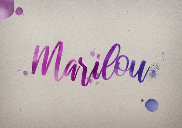 Free photo of Marilou Watercolor Name DP