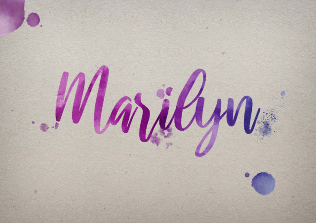Free photo of Marilyn Watercolor Name DP