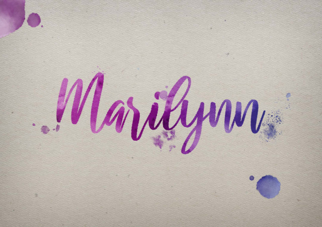 Free photo of Marilynn Watercolor Name DP