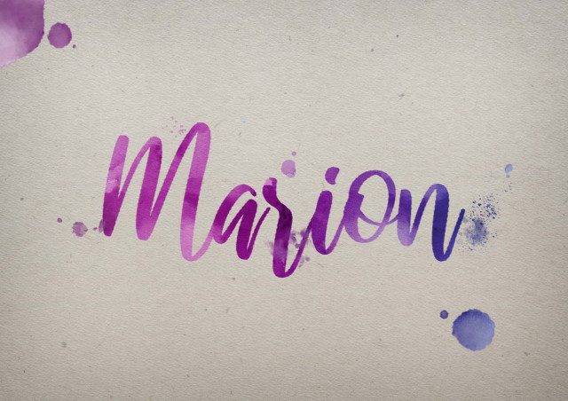 Free photo of Marion Watercolor Name DP