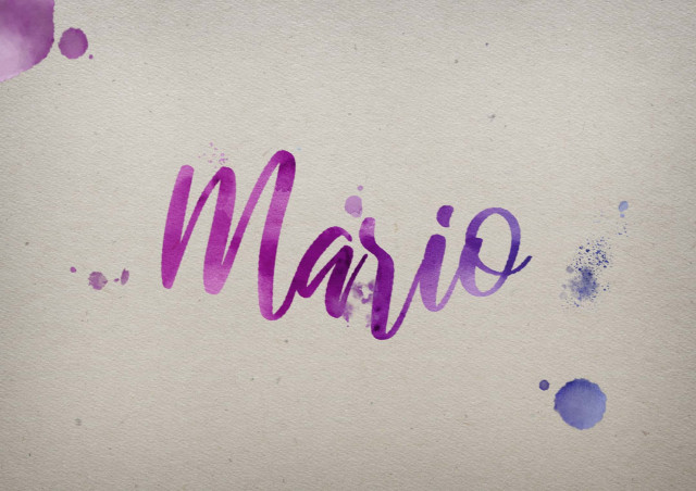 Free photo of Mario Watercolor Name DP