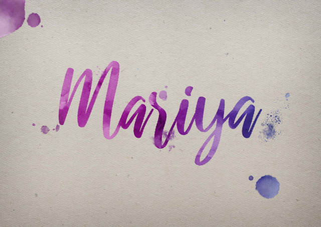Free photo of Mariya Watercolor Name DP