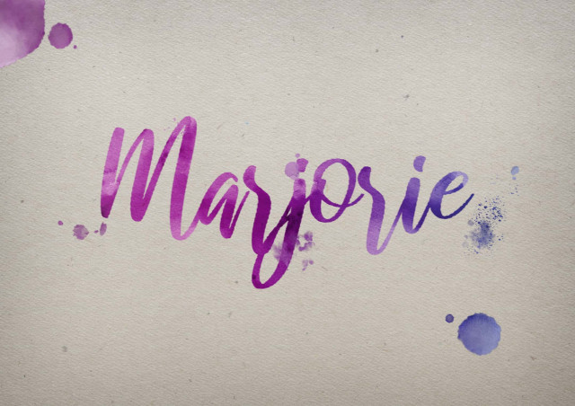 Free photo of Marjorie Watercolor Name DP