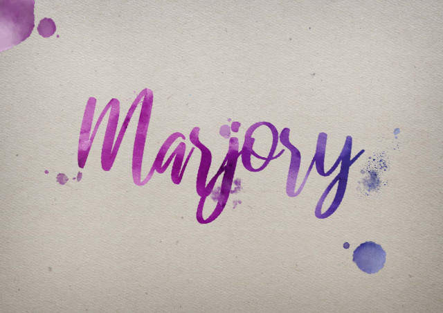 Free photo of Marjory Watercolor Name DP