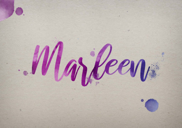 Free photo of Marleen Watercolor Name DP