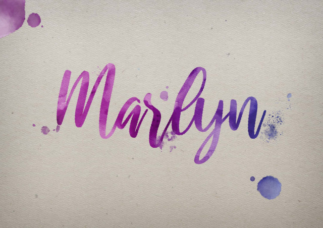 Free photo of Marlyn Watercolor Name DP