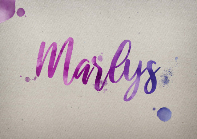 Free photo of Marlys Watercolor Name DP