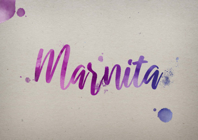 Free photo of Marnita Watercolor Name DP