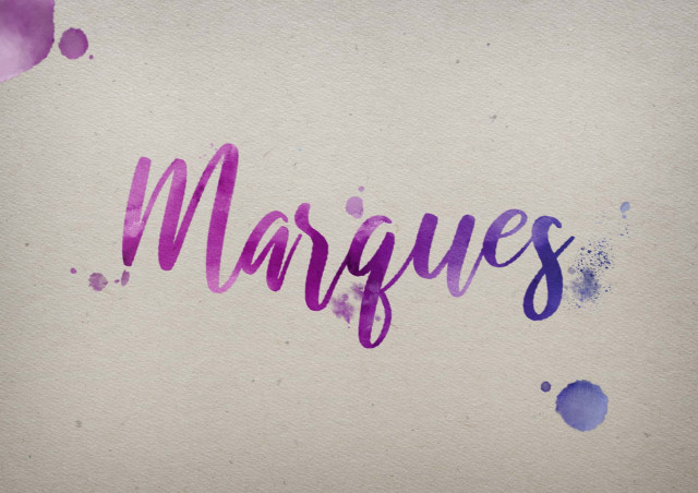Free photo of Marques Watercolor Name DP