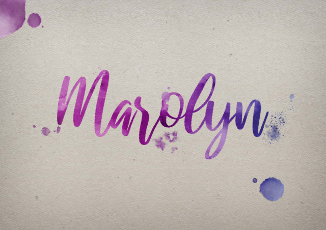 Free photo of Marolyn Watercolor Name DP