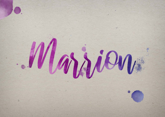 Free photo of Marrion Watercolor Name DP