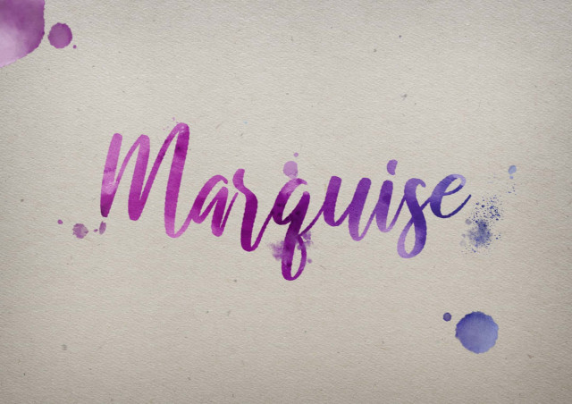 Free photo of Marquise Watercolor Name DP