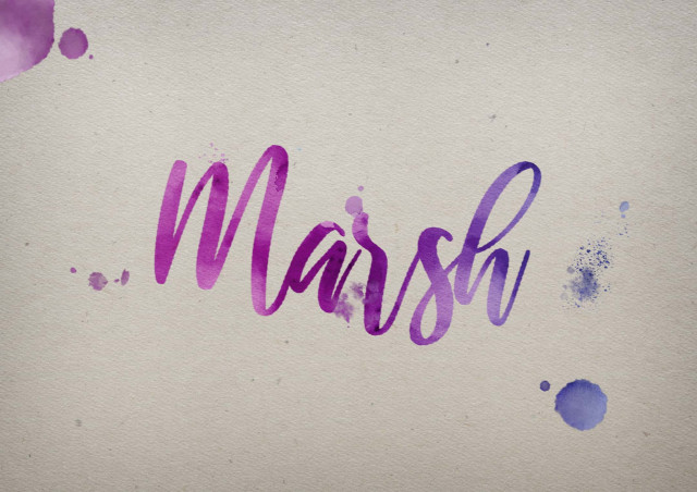 Free photo of Marsh Watercolor Name DP