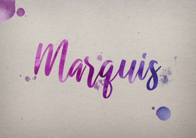 Free photo of Marquis Watercolor Name DP