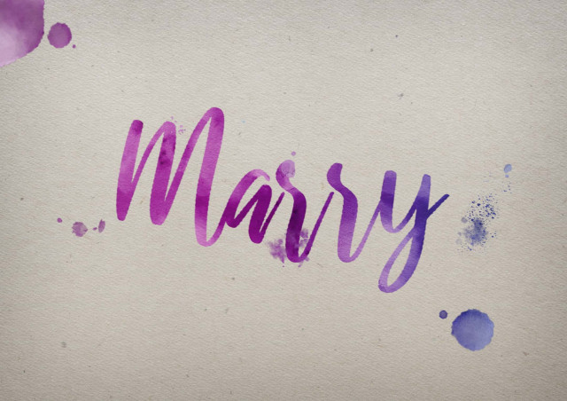 Free photo of Marry Watercolor Name DP