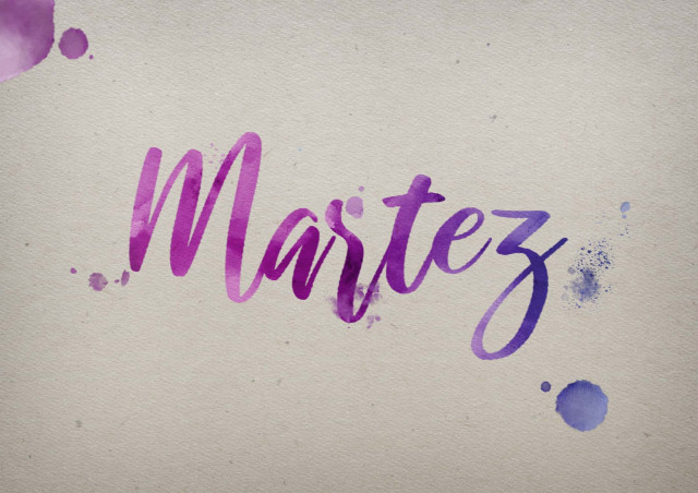 Free photo of Martez Watercolor Name DP