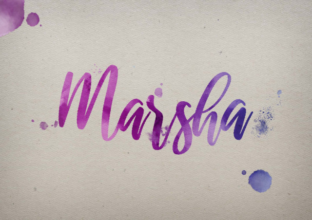 Free photo of Marsha Watercolor Name DP