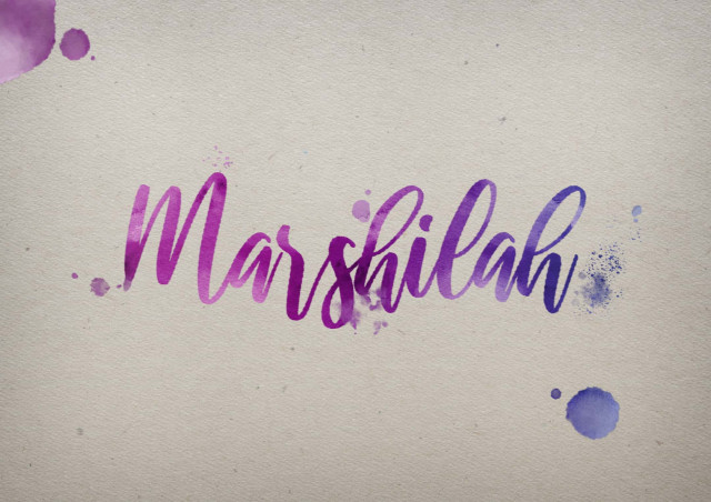 Free photo of Marshilah Watercolor Name DP