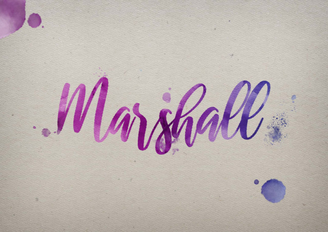 Free photo of Marshall Watercolor Name DP