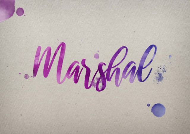 Free photo of Marshal Watercolor Name DP