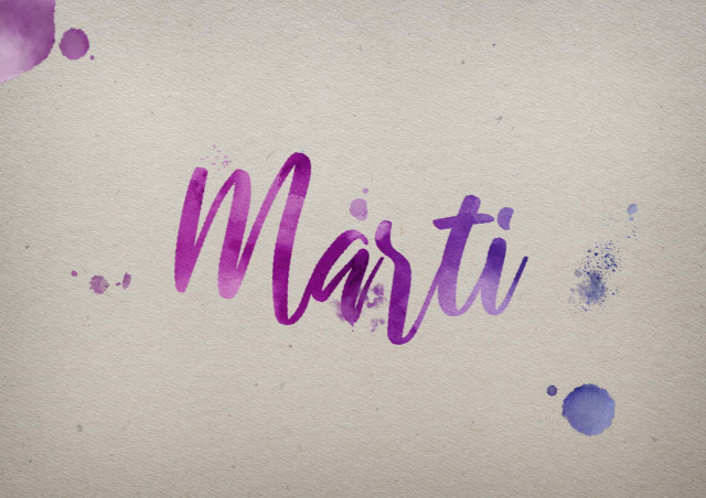 Free photo of Marti Watercolor Name DP