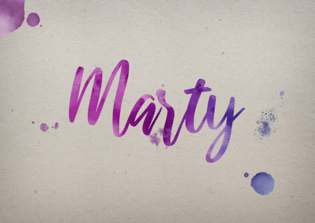 Free photo of Marty Watercolor Name DP