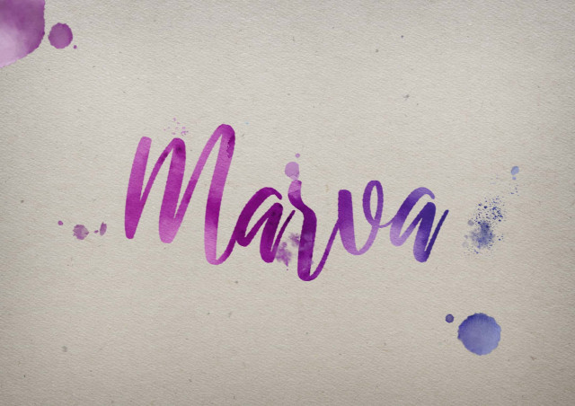 Free photo of Marva Watercolor Name DP