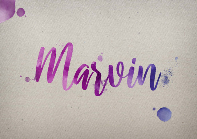 Free photo of Marvin Watercolor Name DP