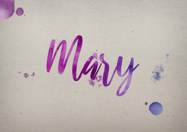 Free photo of Mary Watercolor Name DP