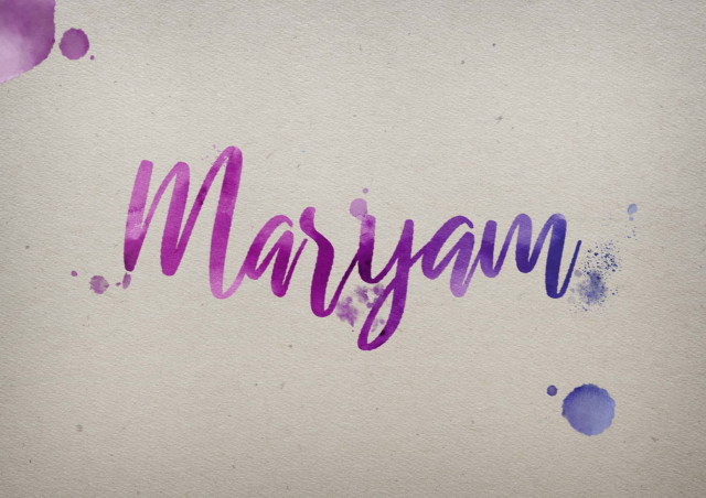 Free photo of Maryam Watercolor Name DP