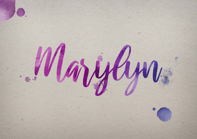 Free photo of Marylyn Watercolor Name DP