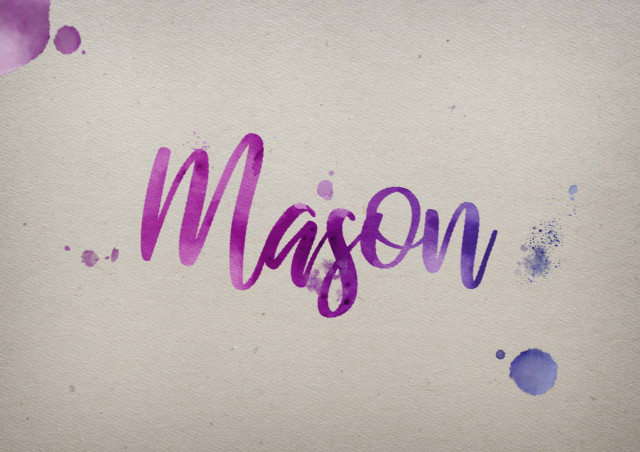 Free photo of Mason Watercolor Name DP