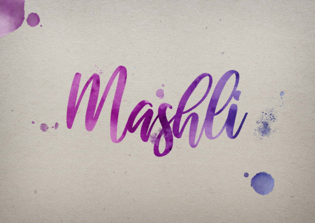 Free photo of Mashli Watercolor Name DP