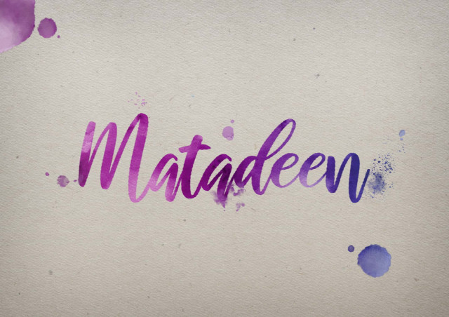 Free photo of Matadeen Watercolor Name DP